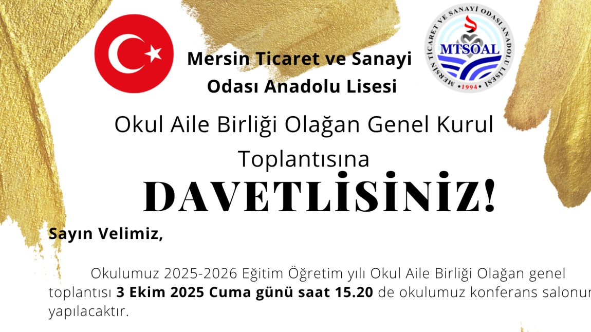 Okul Aile Birliği Olağan Genel Kurul Toplantısı